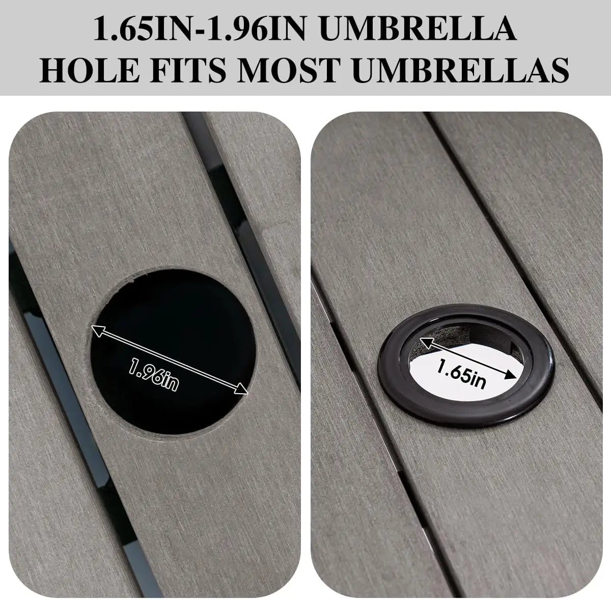 All Weather Wicker Umbrella Stand With Dual Weight Bags