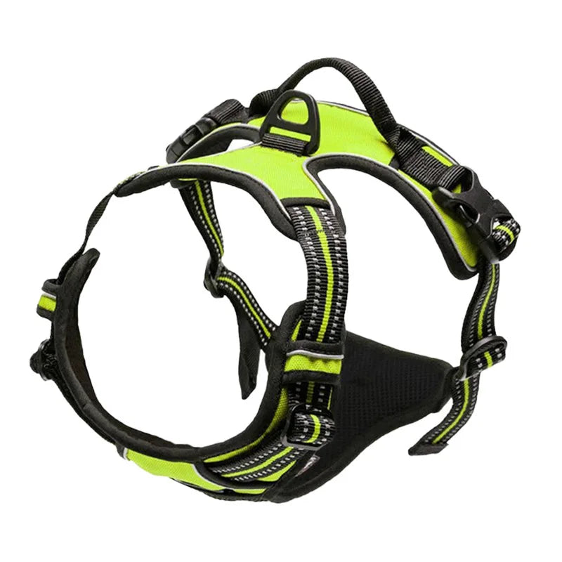 Reflective Dog Harness Vest Chest Strap With Durable Leash