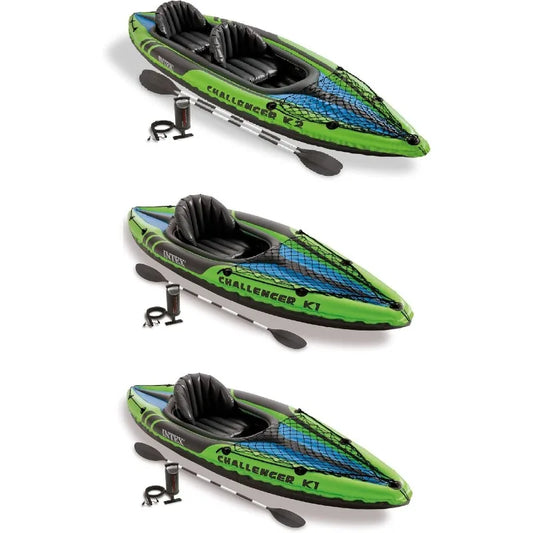 K2 Two Person Inflatable Kayak Challenger K1 Oars Included