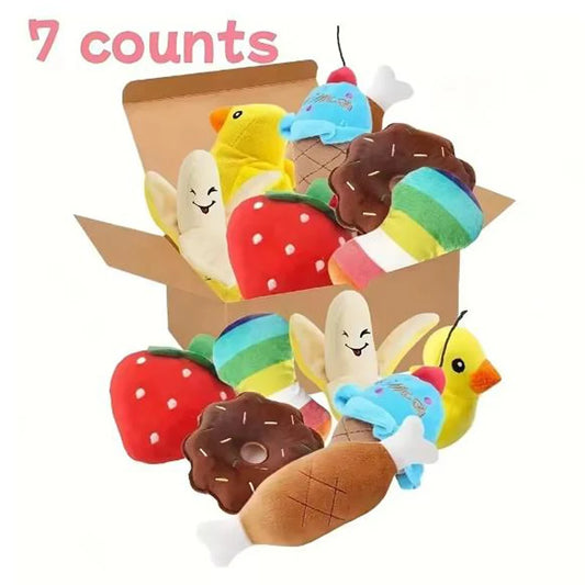 PawPlay 7-Piece Dog Toy Set for Engaging Puppy Playtime