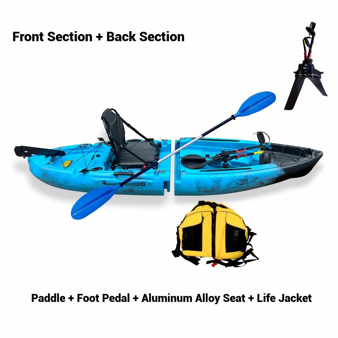 Portable LLDPE Kayak Canoe With Split Shell For Solo Tandem