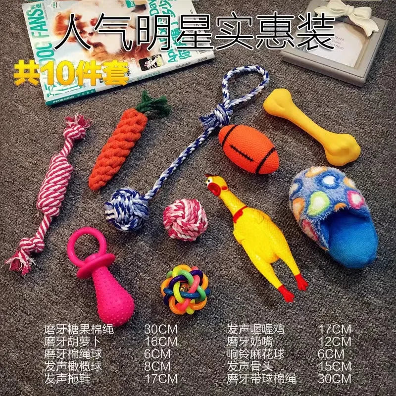 Pawfect Plush Dog Toy Set for Engaging Puppy Training